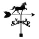 thumbnail image 1 of Adorno de veleta, copas de viento, decoración direccional, herramienta de medición, indicador de dirección del viento de hierro para montaje en techo Caballo Baoblaze Veleta, 1 of 8