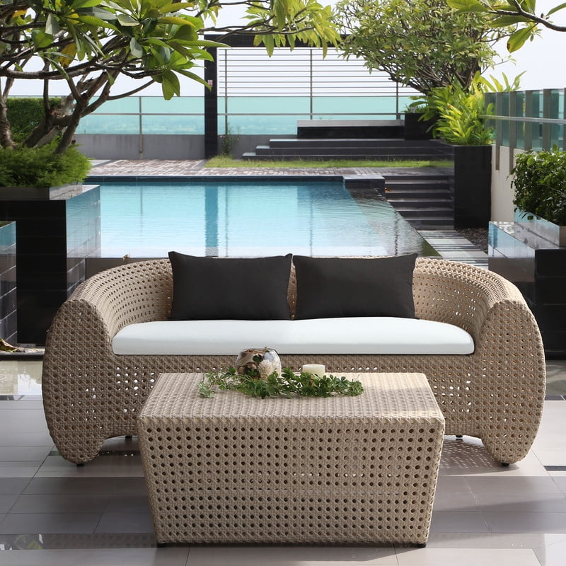 Covers&All Sunbrella Lumbar Pillows Set of 2, UV Fade resistant & Water Repellent Rectangle Lumbar Throw Pillows (Inserts with Covers) for Indoor Outdoor Use