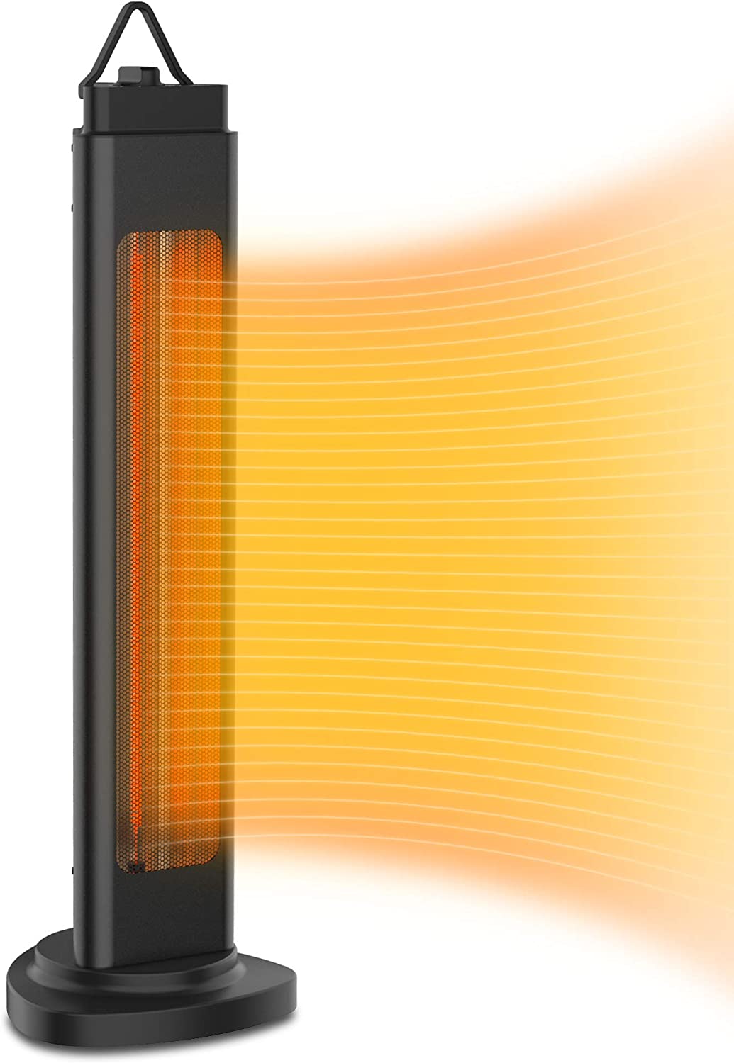 Electric Patio Heater, Infrared Space Heater with 90° Oscillation, TipOver Shut Off Protection