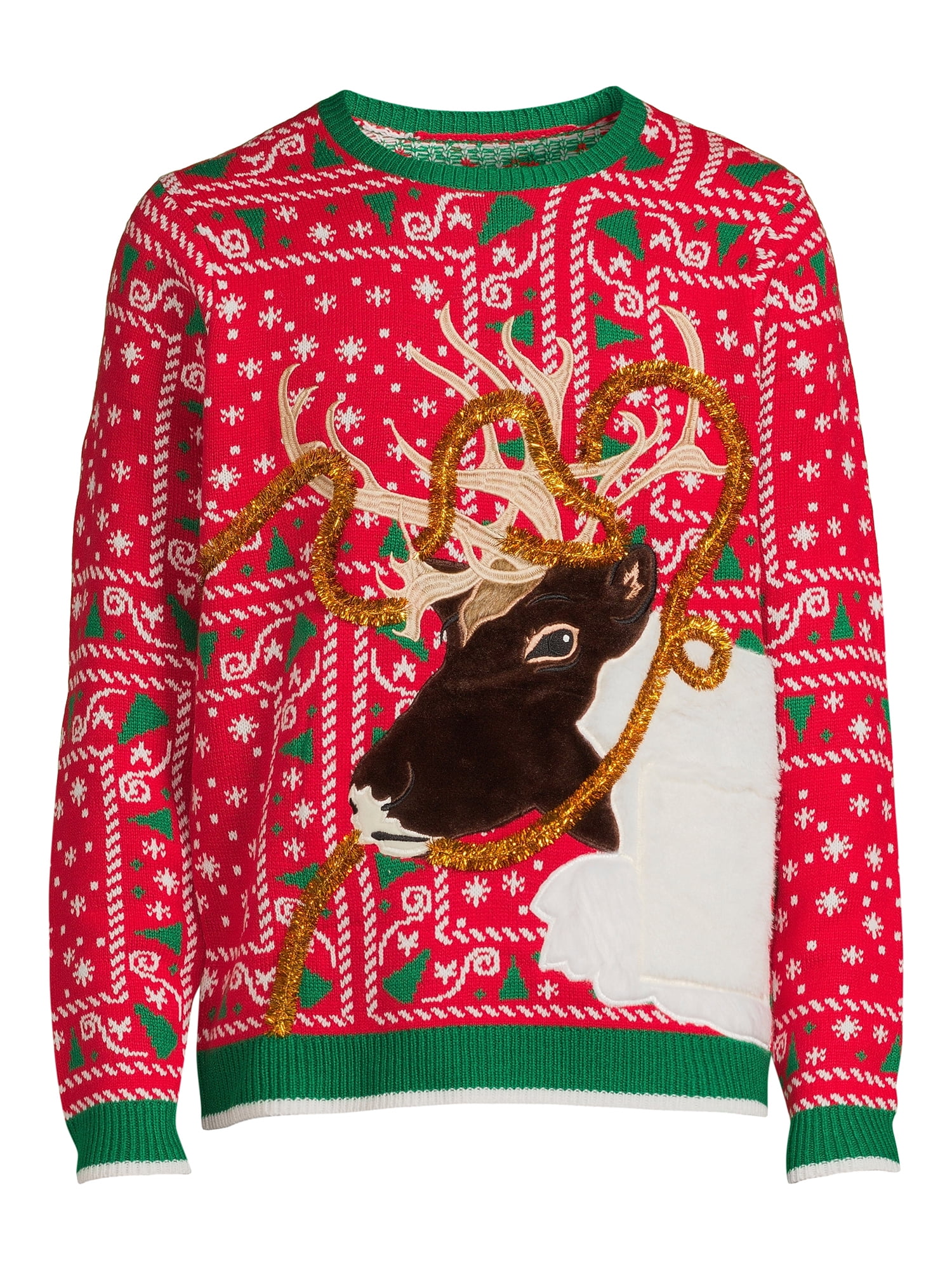 Jolly Sweaters Men's & Big Men's Ugly Christmas Sweater with Long
