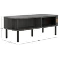 thumbnail image 3 of SAFAVIEH Tealla Modern 2 Door Wood Coffee Table, Distressed Black/Gold, 3 of 10