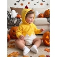thumbnail image 6 of RUINIXCW Newborn Baby Girl Boy Chick Costume Infant Halloween Easter Outfit Spring Fall Winter Clothes Chicken Romper Long Sleeve Hooded Jumpsuit, 6 of 10
