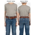 thumbnail image 2 of 23-24  Kids 1-1/4" Wide Tan Leather Floral Tooled Casual Jean Belt 26FK39C, 2 of 3