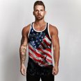 thumbnail image 1 of Men's American Flag Stripes and Stars Tank Top Shirt, 1 of 2