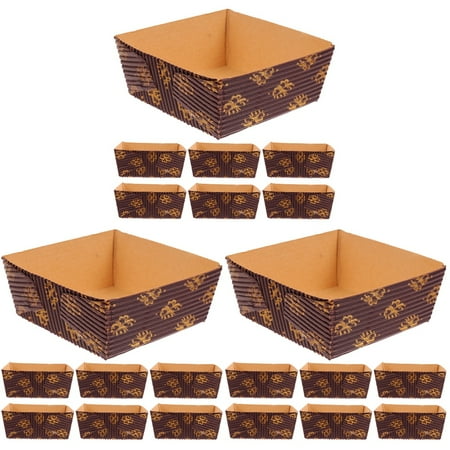 

BESTONZON 75 pcs Paper Bread Pans Cake Paper Cups Loaf Making Paper Molds Stackable Cake Storage Loaf Pans