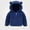 Navy, variant on DJDLJWCJ Toddler Baby Boys Hooded Jacket Fleece Lined Warm Jacket Full Zipper Winter Coat Navy Size 3-6M
