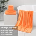 thumbnail image 2 of Jessy Home 6 Piece Towel Set Orange Red Soft Bath Towel Set for Bathroom-2 Bath Towels, 2 Hand Towels, 2 Washcloths Highly Absorbent Bath Sheet for Hotel & Spa, 2 of 7