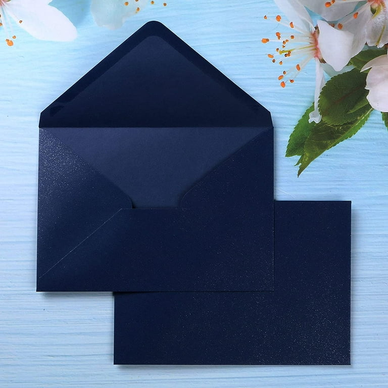 A7 Ivory Envelopes with Floral Liner for Wedding Invitations (5x7 In, 50  Pack)
