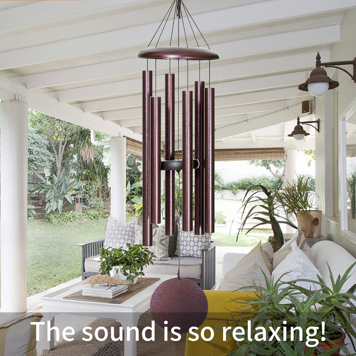 FDOCOI Wind Chimes for Outside Deep Tone,38'' Large Memorial WindChimes Outdoor,Sympathy Wind Chimes Gifts for mom/Grandma,Balcony,Garden Décor,Bronze