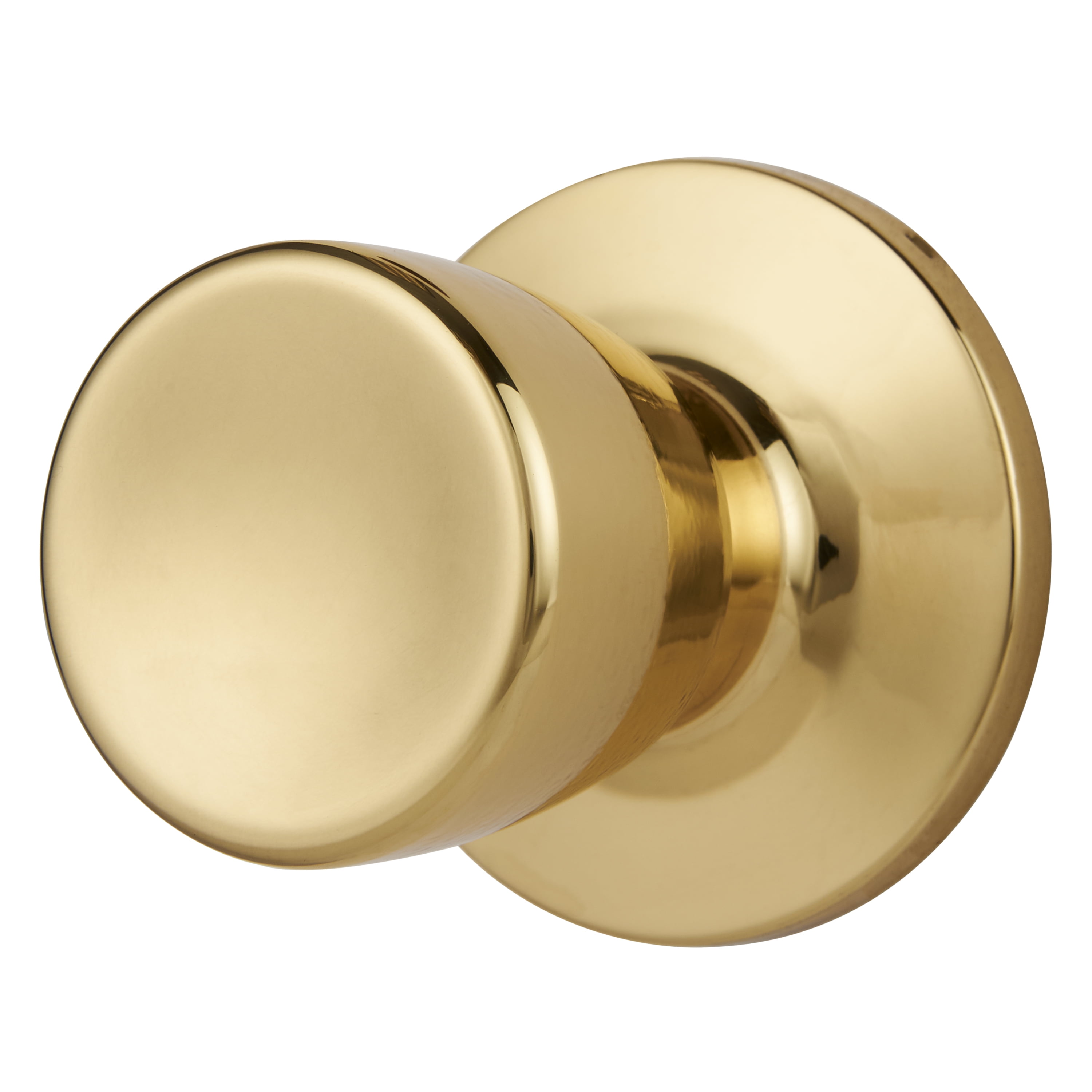 (2 pack) Hyper Tough Interior Non-Locking Tulip Style Passage Doorknob, Polished Brass Finish
