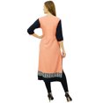 thumbnail image 1 of Phagun Kurti Ethnique de Designer Bollywood Pêche Kurta Tunique Décontractée pour Femmes Robe-16, 1 of 2