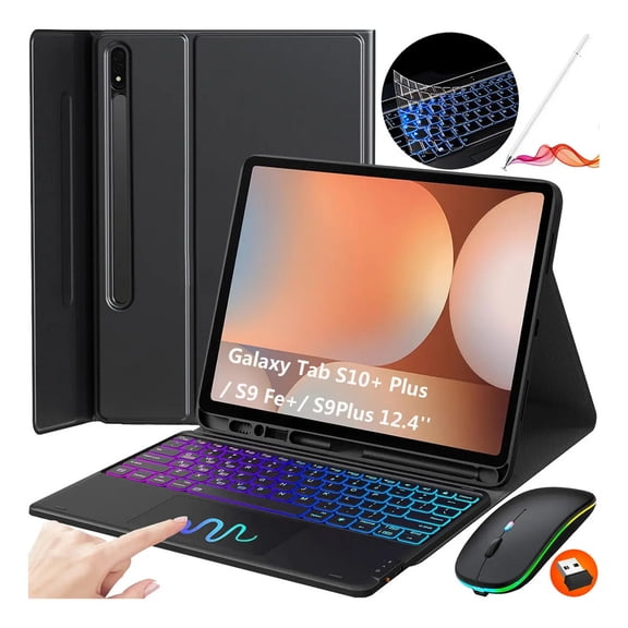 XZAMB Keyboard mouse case for Galaxy Tab S10 /s9fe /s9plus 12.4'' Ñ Tablet Case
