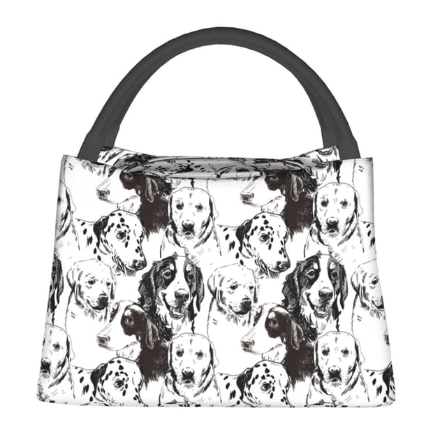 Fotbe Labrador Retriever Dog Bolsa Térmica Portátil con Estampado, Bolsa de Entrega de Alimentos Aislada, Bolsa Reutilizable de Gran Capacidad para Comidas y Supermercado
