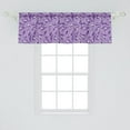 thumbnail image 2 of Ambesonne Dark Purple Window Valance, Lilac Delicate Feathers, 54" X 18", Lavender Fuchsia, 2 of 3