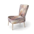 thumbnail image 3 of Designart "Pink Chrysanthemums love expression II" Pink Floral Upholstered Accent Chair - Traditional Arm Chair For Living Room, 3 of 7