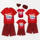 thumbnail image 2 of Pijamas familiares a juego de Navidad, conjuntos de Pijamas cortos de Papá Noel, ciervo negro y rojo, en julio, 2 of 3