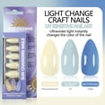 thumbnail image 4 of Kokovifyves Beauty Clearance Press On Nails with Designs Cute Full Cover Acrylic Nails Glossy Gradient Fake Nails Medium Shape False Nails with Glue Stick On Artif, 4 of 4
