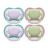 Philips Avent Ultra Air Pacifier - 4 x Light, Breathable Baby Pacifiers for Babies Aged 0-6 Months, BPA Free with Sterilizer Carry Case (Model SCF085/50)