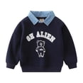 thumbnail image 2 of Boys Tshirts Graphic Print Crewneck Short Sleeve Tee for Daily Wear Boys' Tops Tees Shirts Navy 2 Years-3 Years, 2 of 3