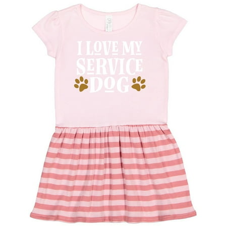 

Inktastic Service Dog Owner Gift Gift Toddler Girl Dress