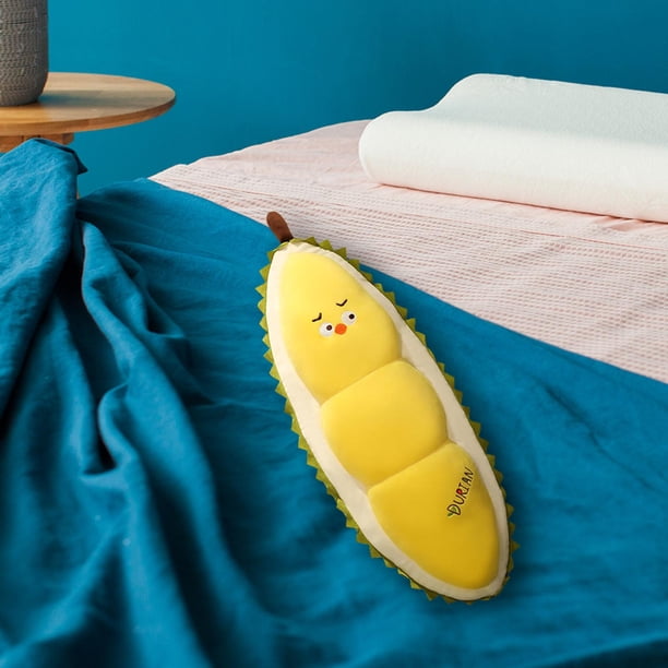 Juguete de peluche Durian Long Durian Pillow Cuddly Fruit Shaped Series Fruit Durian Peluche de juguete para la decoración de la habitación de San 30 centimetros