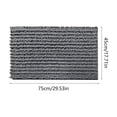 thumbnail image 3 of CuiLiyq Thickened Chenille Bath Mat, 30"x18" Absorbent Non Skid Rug, Soft Floor Pad for Bathroom, Entryway, Bedroom (Dark Gray), 3 of 6