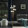 thumbnail image 3 of 61.5" In 16-Light Acrylic Globe Aluminun Led Chrysanthe Yellow Metal Floor Lamp, 3 of 7