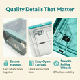thumbnail image 5 of Meilimei 40-Quart Plastic Storage Bins with Lids, Foldable Design, for Organizing Clothes, Snacks, and Camping (Cyan), 5 of 8