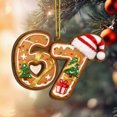 thumbnail image 2 of WKSCLPAI Christmas 67 Ornament 2025, Six Seven Meme Christmas Tree Ornament with Santa Hat Decor, Funny 67 Teen Slang Ornaments, Xmas Tree Decorations, Gag Gifts, #E, 2 of 8