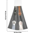 thumbnail image 3 of GZHJMY Kitchen Hanging Hand Towels for Bathroom Decorative with Hanging Loop Colorful Fluffy Cat Paws Set of 2 Soft Absorbent Funny, 3 of 7