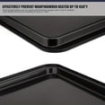 thumbnail image 6 of 6-Piece Non-Stick Carbon Steel Cookie Sheet Cookie Sheet Set Non-Stick Cookie Sheet Set Toaster Oven Cookie Sheet Is Dishwasher Washable Baking Tray Suitable For Baking Cookie Cakes, Black, 6 of 6