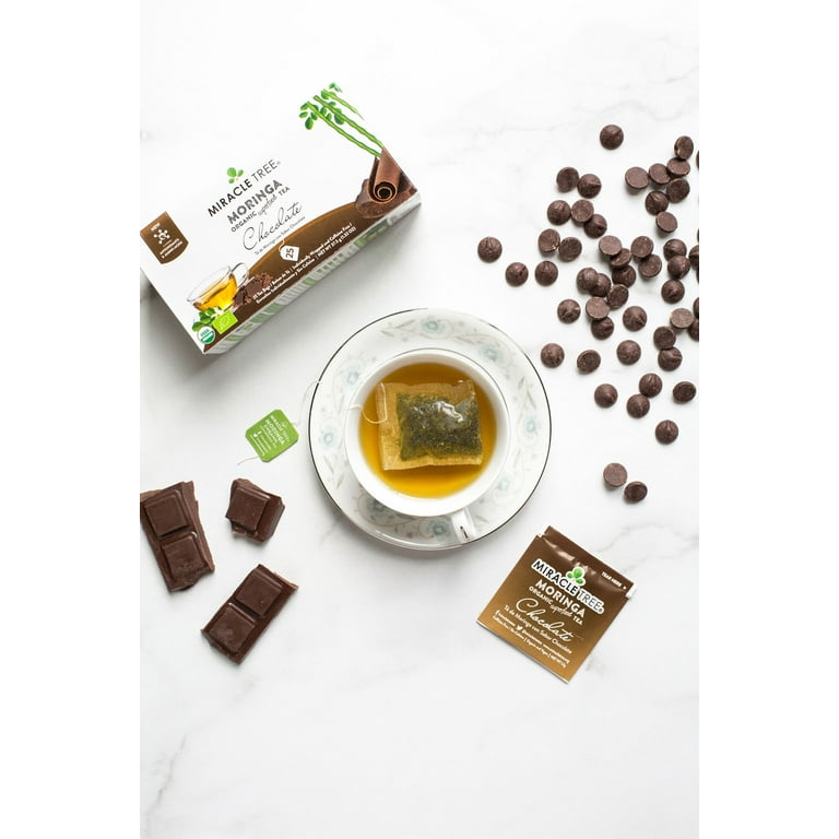 Miracle Tree – Organic Moringa Tea, 25 Enveloped Tea Bags, Chocolate