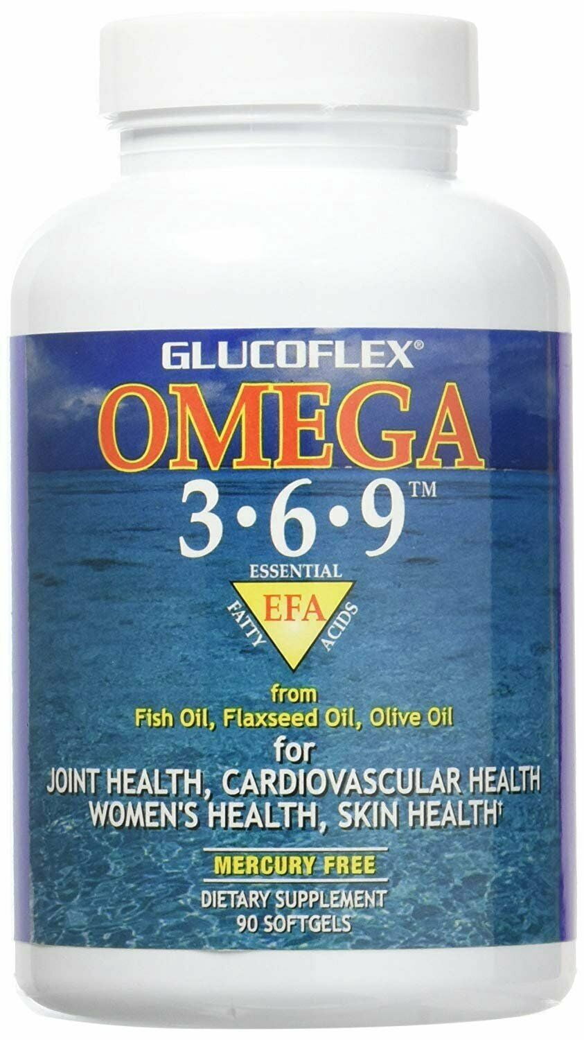 Glucoflex Omega 3-6-9, Omegas From Epa/Dha Fish Oil For Joint Health, 20 Servings