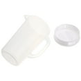 thumbnail image 2 of MasteelfCA Large Capacity Beverage Storage Container Heat Resistant Cold Water Jug Plastic Juice Pitcher Household Teapot Kettle with Lid (White), 2 of 8