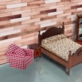 thumbnail image 3 of Mini House Miniature Bedroom Double-Bed Miniature Wood Bed Mini Adornment, 3 of 4