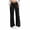 #01 Black 【Mix, Match & Rotate: Stock Up on Daily Colors】, variant on Women's Soft Stretchy Wide Leg Pants for Women, Mid Elastic Waist, Straight Leg Solid Color, Business Casual Work Office Lounge, Womens Trousers Cropped Pants | UKHCCC,Black L