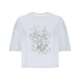 thumbnail image 5 of Cute Summer T Shirts for Women Trendy Casual Half Sleeve Cozy Cotton Print Crop Tops Crewneck Loose Pullover Graphic Tees, White, S, 5 of 5