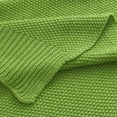 thumbnail image 7 of PiccoCasa Cotton Decorative Solid Knitted Throw Blanket for Couch, 50"x 60", Green, 7 of 7