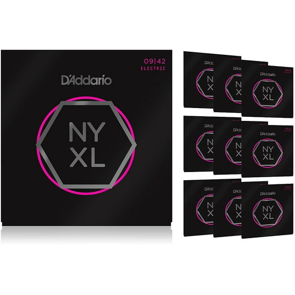 D'Addario NYXL0942 Super Light Electric Guitar Strings 10-Pack - (9-42)