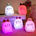 thumbnail image 1 of Child Sleeping Nightlight Novelty Luminous Toy Gift.New Cute 6.5cm Color Changing LED Mushroom Lamp Party Lights Mini Soft Babyred 1pcRussian Federation He Qiyong unisex, 1 of 1