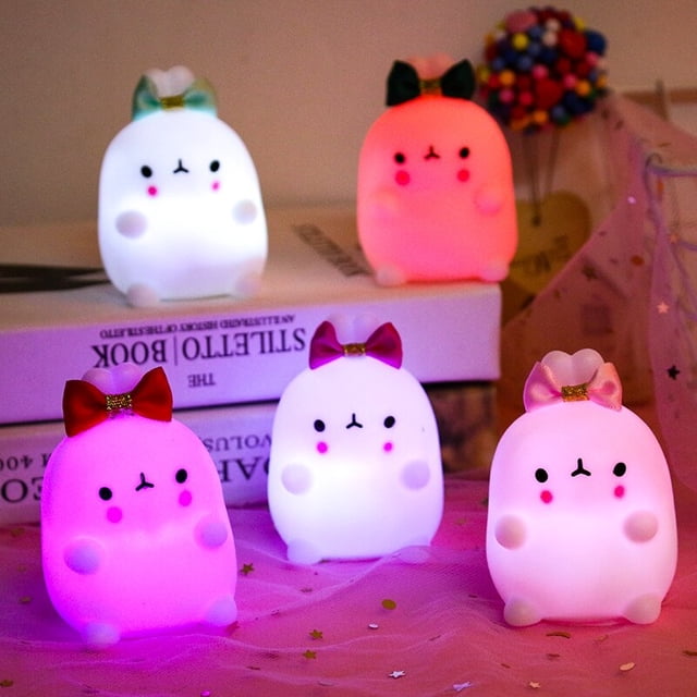 Child Sleeping Nightlight Novelty Luminous Toy Gift.New Cute 6.5cm Color Changing LED Mushroom Lamp Party Lights Mini Soft Babyred 1pcRussian Federation He Qiyong unisex