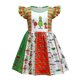 thumbnail image 2 of Grinch Clothes Toddler Girls Grinch Clothes Kids Children's Ball Dress Role Playing Set Dress Party Surprise Dress Girls' Attire Printed Short Sleeve Dress, 2 of 7