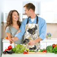 thumbnail image 6 of White Gray Black Gold Marble 5 Pcs Kitchen Set Heat Resistant Oven Mitts and Non-Slip Pot Holders with Adjustable Cooking Apron, 6 of 6