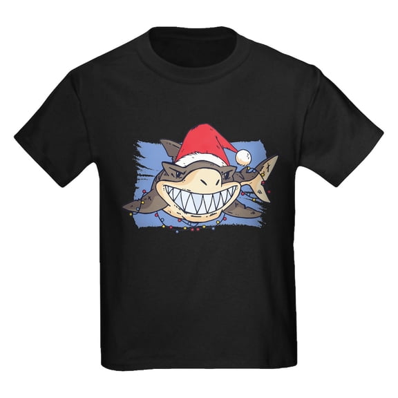 CafePress - Christmas Shark T Shirt - Dark T-Shirt Kids XS-XL