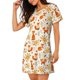 thumbnail image 2 of Balery Flower Fox Camisón de manga corta con cuello redondo para mujer, cómodo y elegante., 2 of 6