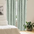 thumbnail image 2 of Ambesonne Xmas Window Curtains, Ornamental Wintery Elements, Each 28" W x 84" L, Pale Sage Green Cream, 2 of 4