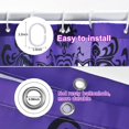 thumbnail image 3 of JOOCAR Haunted Mansion Halloween Shower Curtain, Waterproof Spooky Polyester with Hooks 72x72 Purple, 3 of 6
