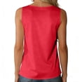 thumbnail image 4 of Qwertyu Womens Silk Satin Tank Tops Summer Camisole 2026 Sleeveless Blouse Dressy Casual Basic Tank Shirt Red S, 4 of 4