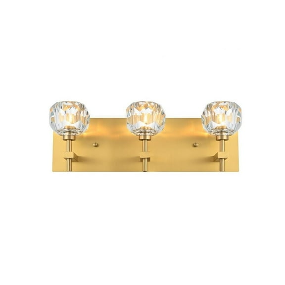 3 Light Wall Sconce in Modern Style-6 inches Tall and 18 inches Wide-Gold Finish Bailey Street Home 390-Bel-4973587