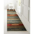 thumbnail image 1 of Unique Loom Fars Collection Modern Classic Colorful Tribal Inspired Design Area Rug, 2 0 x 6 0 Runner, Light Blue/Navy Blue, 1 of 2